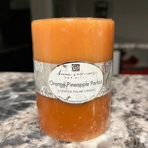 Home Interiors Orange Pineapple Parfait Scented Candle